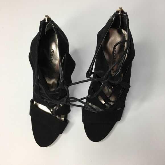 Madden Girl Sz 6 Raceyyy black stiletto heel - Picture 3 of 8